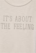 T-Shirt mit Schriftzug smooth sand beige