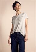 T-Shirt mit Schriftzug smooth sand beige