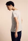 T-Shirt mit Schriftzug smooth sand beige