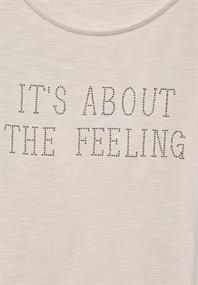T-Shirt mit Schriftzug smooth sand beige