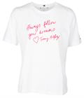 T-SHIRT MIT SLOGAN weiß2