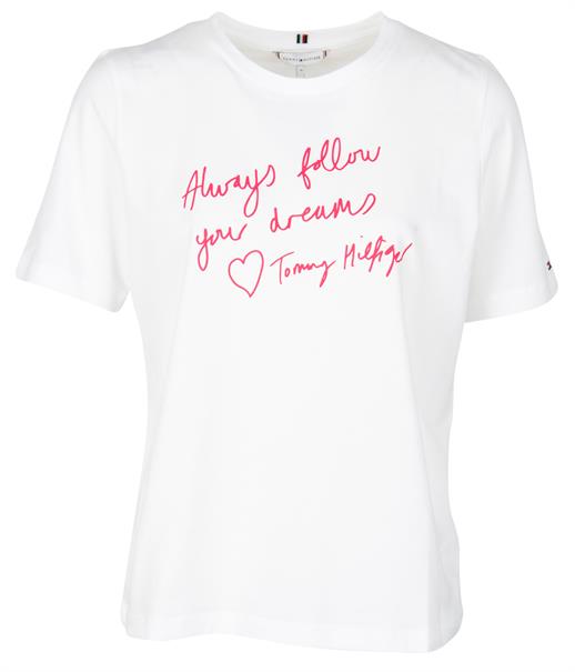 T-SHIRT MIT SLOGAN weiß2