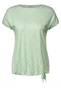 T-Shirt mit Smock Schultern fresh salvia green