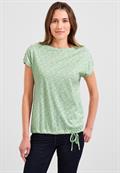 T-Shirt mit Smock Schultern fresh salvia green