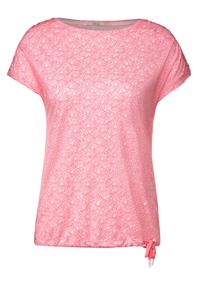 T-Shirt mit Smock Schultern soft pink