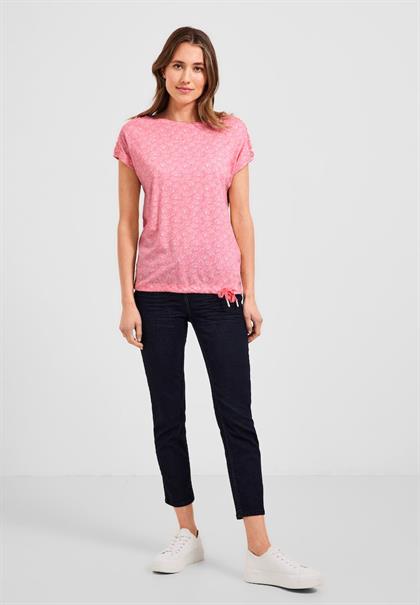 T-Shirt mit Smock Schultern soft pink