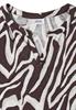 T-Shirt mit Split Neck mit Print brown cacao