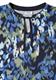T-Shirt mit Split Neck und Print urban dark blue