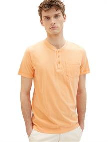 T-Shirt mit starker Waschung washed out orange