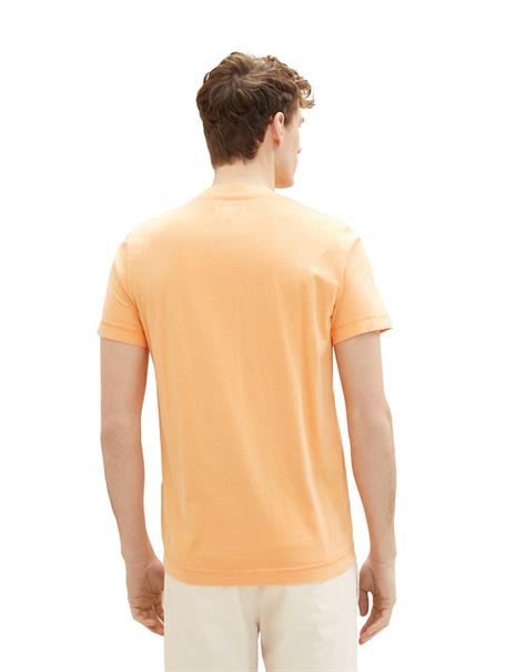 T-Shirt mit starker Waschung washed out orange