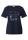 T-Shirt mit Steinchendetails deep blue