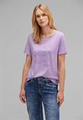 T-Shirt mit Steinchendetails soft pure lilac