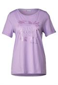 T-Shirt mit Steinchendetails soft pure lilac