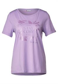 T-Shirt mit Steinchendetails soft pure lilac
