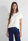 T-Shirt mit Stickerei off white