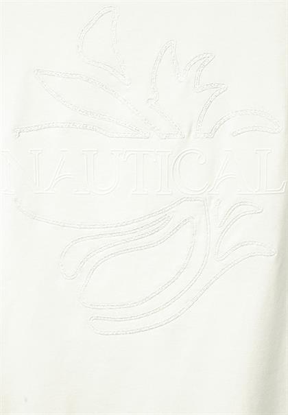 T-Shirt mit Stickerei off white