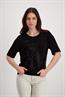 T-Shirt mit Strass Schrift schwarz