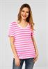 T-Shirt mit Streifen Muster cool pink