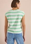 T-Shirt mit Streifen und Printdetail juicy lime
