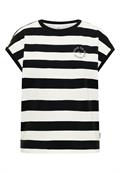 T-Shirt mit Streifen und Printdetail palm breeze green