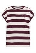 T-Shirt mit Streifen und Printdetail sweet grape red
