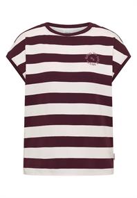 T-Shirt mit Streifen und Printdetail sweet grape red
