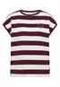 T-Shirt mit Streifen und Printdetail sweet grape red