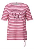 T-Shirt mit Streifenmix pink sorbet