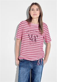 T-Shirt mit Streifenmix pink sorbet