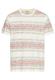 T-Shirt mit Streifenmuster aus Baumwolle sunfaded red