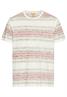 T-Shirt mit Streifenmuster aus Baumwolle sunfaded red
