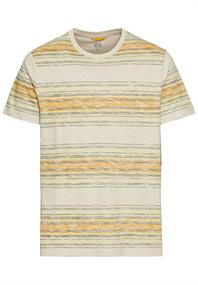 T-Shirt mit Streifenmuster aus Baumwolle sunflower