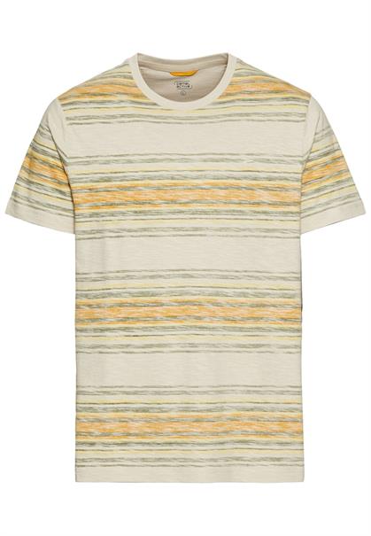 T-Shirt mit Streifenmuster aus Baumwolle sunflower