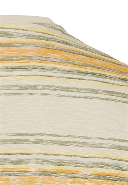 T-Shirt mit Streifenmuster aus Baumwolle sunflower