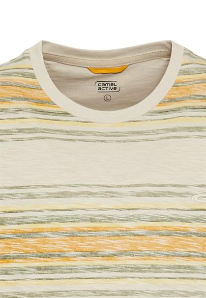 T-Shirt mit Streifenmuster aus Baumwolle sunflower