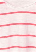 T-Shirt mit Streifenmuster bright coral
