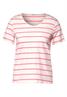 T-Shirt mit Streifenmuster bright coral