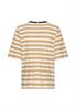 T-Shirt mit Streifenmuster caramel