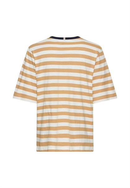 T-Shirt mit Streifenmuster caramel
