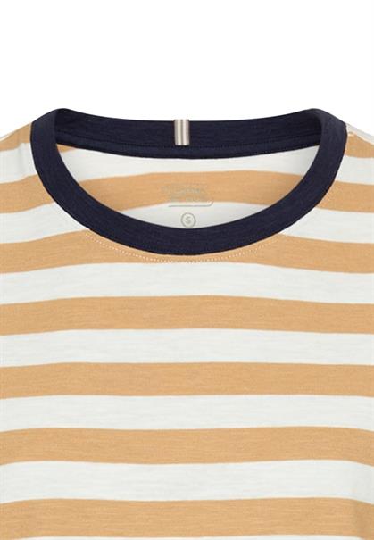 T-Shirt mit Streifenmuster caramel