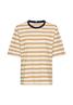 T-Shirt mit Streifenmuster caramel