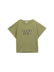 T-Shirt mit Streifenmuster green offwhite tee stripe