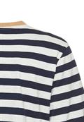 T-Shirt mit Streifenmuster ink blue