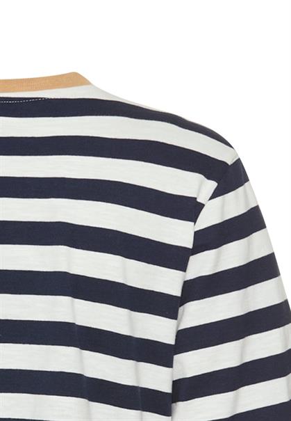 T-Shirt mit Streifenmuster ink blue