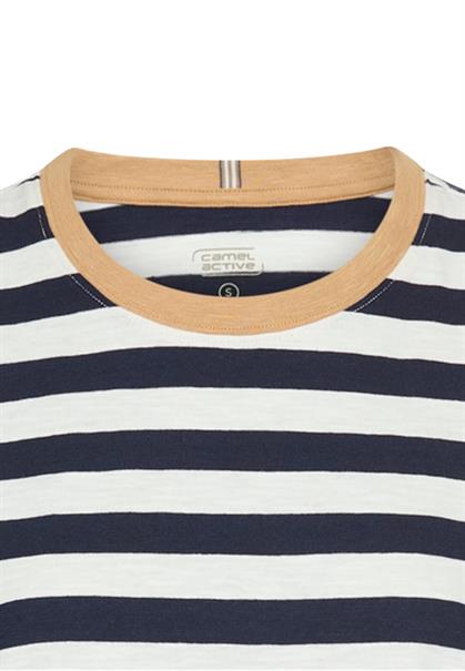 T-Shirt mit Streifenmuster ink blue
