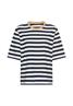T-Shirt mit Streifenmuster ink blue