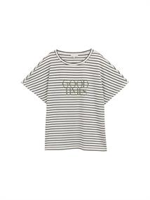 T-Shirt mit Streifenmuster offwhite navy tee stripe