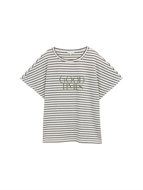 T-Shirt mit Streifenmuster offwhite navy tee stripe