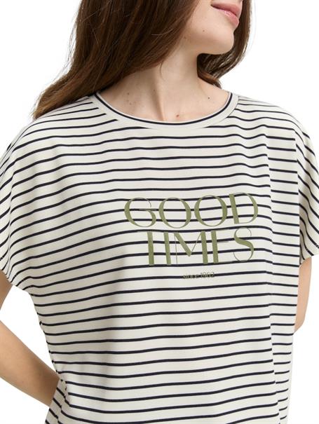 T-Shirt mit Streifenmuster offwhite navy tee stripe