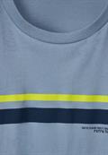 T-Shirt mit Streifenprint steel blue